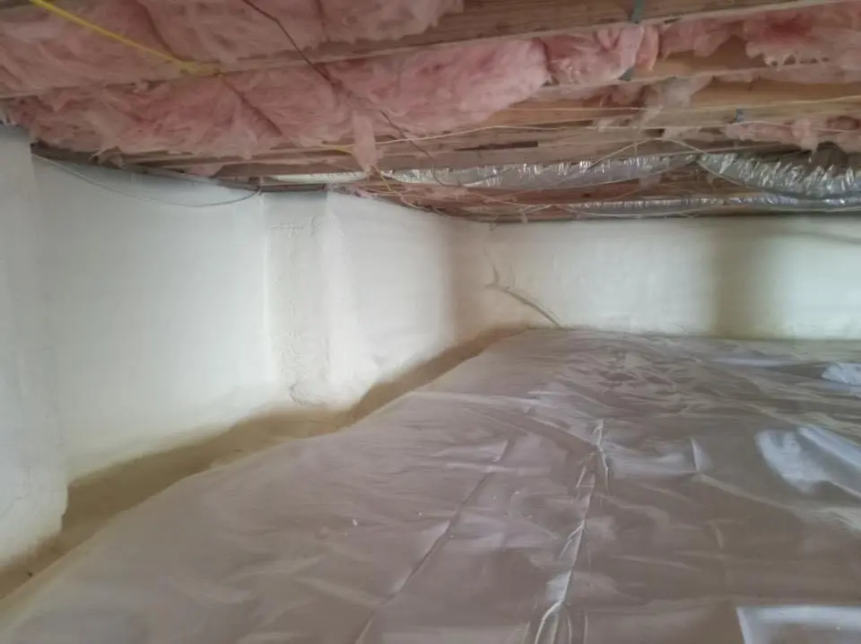 Crawl space encapsulation with closed-cell spray foam for Spray Foam Roofing in Frederick